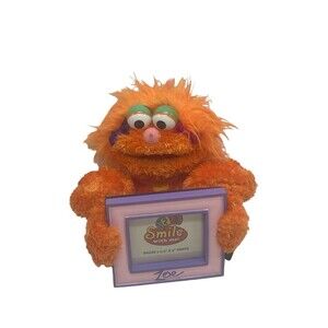 Sesame Place Sesame Street Plush Zoe Picture Frame 123 Smile With Me Orange 15"